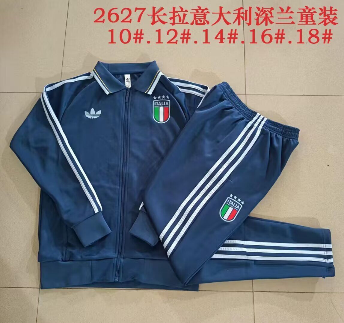 Kids Italy 26/27 Tracksuit - Dark Blue